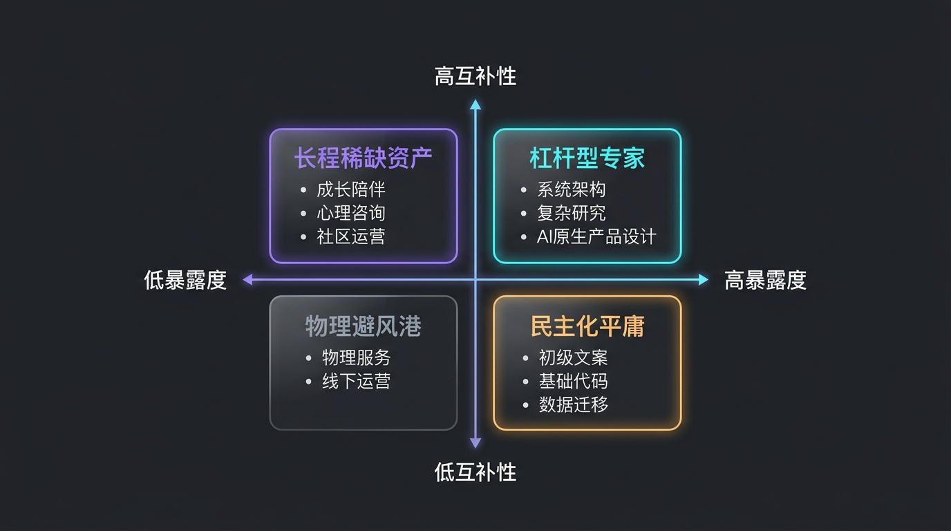 AI暴露度与互补度四象限图